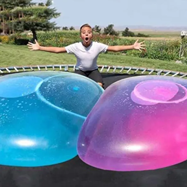 1/2/3 pcs Toy Bubble Ball with pump 27/47 inch Holiday Bouncy Ball Elastic Super Large Beach Balloon Inflatable Funny Toy Ball for Garden Outdoor Indoor Play