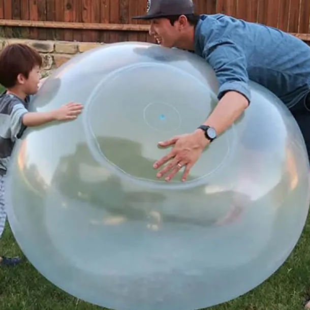 1/2/3 pcs Toy Bubble Ball with pump 27/47 inch Holiday Bouncy Ball Elastic Super Large Beach Balloon Inflatable Funny Toy Ball for Garden Outdoor Indoor Play