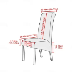 6 Pcs Velvet Plush XL Dining Chair Covers, Burgundy Stretch Chair Cover, Spandex High Back Chair Protector Covers Seat Slipcover with Elastic Band for Dining Room,Wedding