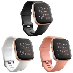 3 PCS Watch Band for Fitbit Versa 2 / Versa Lite / Versa SE / Versa Silicone Replacement Strap Soft Breathable Sport Band Wristband