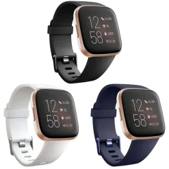 3 PCS Watch Band for Fitbit Versa 2 / Versa Lite / Versa SE / Versa Silicone Replacement Strap Soft Breathable Sport Band Wristband
