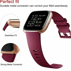 3 PCS Watch Band for Fitbit Versa 2 / Versa Lite / Versa SE / Versa Silicone Replacement Strap Soft Breathable Sport Band Wristband