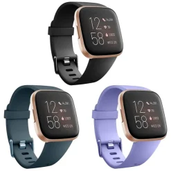 3 PCS Watch Band for Fitbit Versa 2 / Versa Lite / Versa SE / Versa Silicone Replacement Strap Soft Breathable Sport Band Wristband