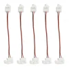 5 pcs Waterproof 8/10mm Wide 2-pin SMD 5050 3528 Flex LED Strip Connector Monochrome LED Strip to Strip Jumper