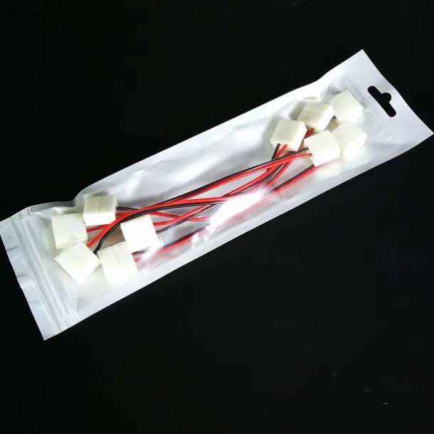 5 pcs Waterproof 8/10mm Wide 2-pin SMD 5050 3528 Flex LED Strip Connector Monochrome LED Strip to Strip Jumper