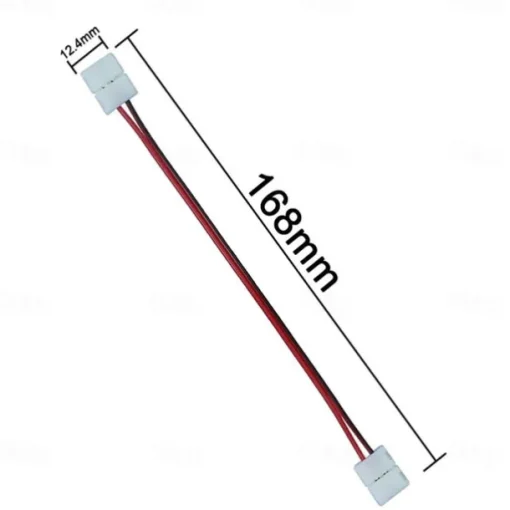 5 pcs Waterproof 8/10mm Wide 2-pin SMD 5050 3528 Flex LED Strip Connector Monochrome LED Strip to Strip Jumper
