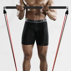 11 piece Bodhi Stick Set Fitness Resistance Belt Tension Rope Elastic Rope Set Tension Equipment TPE Pilates
