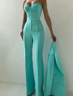 3 Piece Mother of the Bride PantsuitBlazer Set Classic Lapel Long Sleeve