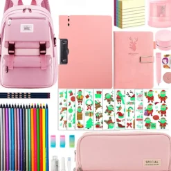 751 Pieces Back to School Supplies Kit for Kids K-12, School Essentials Supplies Set Bulk for Girls, Boys, Teachers. Includes Backpack, Pencils, Folders, Notebooks and Much More for Students All Ages