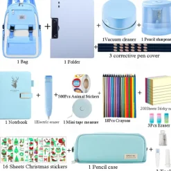 751 Pieces Back to School Supplies Kit for Kids K-12, School Essentials Supplies Set Bulk for Girls, Boys, Teachers. Includes Backpack, Pencils, Folders, Notebooks and Much More for Students All Ages