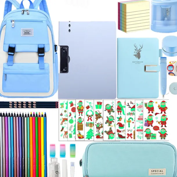 751 Pieces Back to School Supplies Kit for Kids K-12, School Essentials Supplies Set Bulk for Girls, Boys, Teachers. Includes Backpack, Pencils, Folders, Notebooks and Much More for Students All Ages