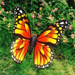 3 Pieces 3D Artificial Butterfly for Garden Decorations Fake Simulation Butterfly Stakes Yard Plant Lawn Decor Outdoor Art Ornaments