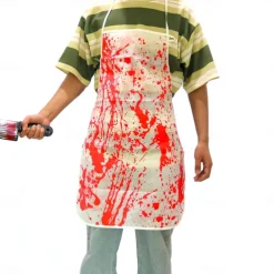 2 Pieces Halloween Bloody Apron for Adult Halloween Party Easy Halloween Costumes