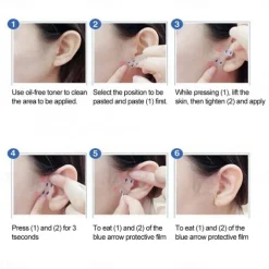 40 Pieces Invisible Thin Facial Stickers Tight Facial Line Wrinkle Sagging Skin V-Shape Face Lift Tape