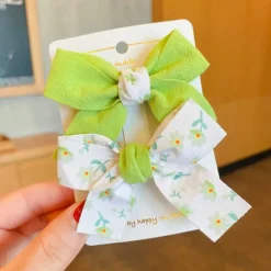 2 Pieces Kids / Toddler Girls' Active / Sweet Daily Floral Bow Polyester Hair Accessories Yellow / Pink / Blue Kid onesize