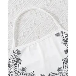 2 Pieces Kids Girls' Cartoon Halter Tank & Pants Set Sleeveless Fashion School 7-13 Years Summer White