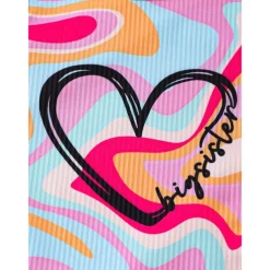 2 Pieces Kids Girls' Heart Crewneck Tank Top & Shorts Set Set Sleeveless Active Outdoor 4-7 Years Summer Pink