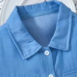 2 Pieces Kids Girls' Solid Color Dress Suits Set Sleeveless Fashion School 7-13 Years Summer White