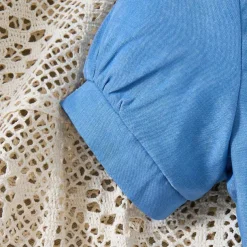 2 Pieces Kids Girls' Solid Color Dress Suits Set Sleeveless Fashion School 7-13 Years Summer White