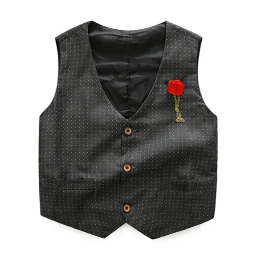 3 Pieces Ring Bearer Suit Boys Kids Suit Formal Suit Suit & Blazer Clothing Set School Formal Home Cool Gentle Plaid Print Black Wine Red Cotton