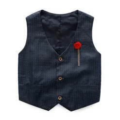 3 Pieces Ring Bearer Suit Boys Kids Suit Formal Suit Suit & Blazer Clothing Set School Formal Home Cool Gentle Plaid Print Black Wine Red Cotton