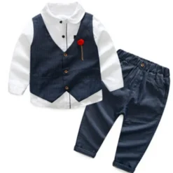 3 Pieces Ring Bearer Suit Boys Kids Suit Formal Suit Suit & Blazer Clothing Set School Formal Home Cool Gentle Plaid Print Black Wine Red Cotton