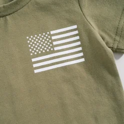 2 Pieces Toddler Boys T-shirt & Shorts Outfit Graphic Short Sleeve Set School Fashion Daily Summer Spring 3-7 Years ArmyGreen