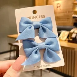 2 Pieces Toddler Girls' Hair Accessories Active Sweet Solid Colored Bow Black Yellow