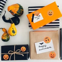 500 pieces/roll Halloween Pumpkin Round Sticker Envelope Sealing Labels Sticker Halloween Party Favors Supplies