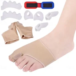 9 Piecse Soft Silicone Gel Toe Separator Hallux Valgus Bunion Spacers 0verlapping Toes Corrector Bunion Corrector Orthotics Pain Relief Foot Care