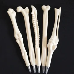 6 Random Creative Novel Stationery Supplies Realistic Bone Shaped Ballpoint Pens Halloween Party Supplies