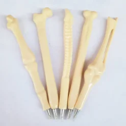 6 Random Creative Novel Stationery Supplies Realistic Bone Shaped Ballpoint Pens Halloween Party Supplies