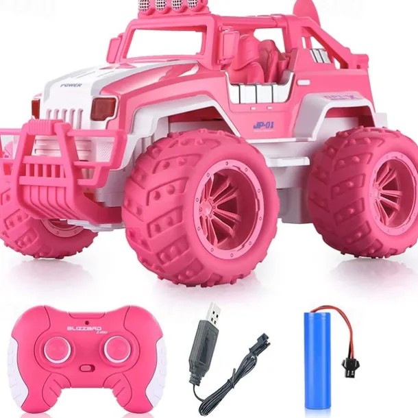 112 Remote Control Off-Road Vehicle Pink Girl Remote Control Car Oversized Climbing Car Children's Toy Car Gift