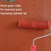 1 Roll Rubber Imitation Wood Grain Pattern Paint Roller, DIY Paint Texture Pigment Printing Wall Painting Roller With Handle, Home Tool