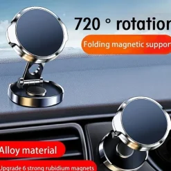 720° Rotating Magnetic Car Phone Holder Foldable Universal Stand For IPhone GPS