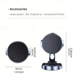 720° Rotating Magnetic Car Phone Holder Foldable Universal Stand For IPhone GPS