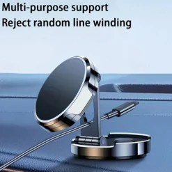 720° Rotating Magnetic Car Phone Holder Foldable Universal Stand For IPhone GPS