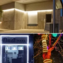 360 Round Neon Led Light Strip 220V-240V Tube Flexible Rope Lights Waterproof Holiday Home Decoration for Indoors Outdoors DIY Decor