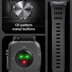 696 S320B Smart Watch 2.02 inch Smart Band Fitness Bracelet Bluetooth Pedometer Call Reminder Sleep Tracker Compatible with Android iOS Men Hands-Free Calls Message Reminder Step Tracker IP 67 44mm