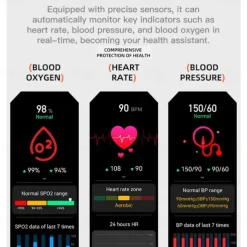 696 S320B Smart Watch 2.02 inch Smart Band Fitness Bracelet Bluetooth Pedometer Call Reminder Sleep Tracker Compatible with Android iOS Men Hands-Free Calls Message Reminder Step Tracker IP 67 44mm