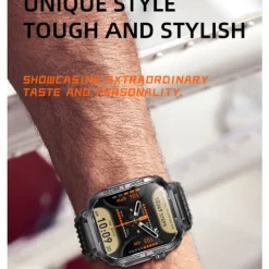 696 S320B Smart Watch 2.02 inch Smart Band Fitness Bracelet Bluetooth Pedometer Call Reminder Sleep Tracker Compatible with Android iOS Men Hands-Free Calls Message Reminder Step Tracker IP 67 44mm