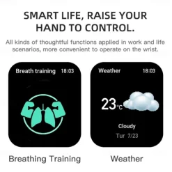 696 S320B Smart Watch 2.02 inch Smart Band Fitness Bracelet Bluetooth Pedometer Call Reminder Sleep Tracker Compatible with Android iOS Men Hands-Free Calls Message Reminder Step Tracker IP 67 44mm