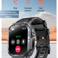 696 S320B Smart Watch 2.02 inch Smart Band Fitness Bracelet Bluetooth Pedometer Call Reminder Sleep Tracker Compatible with Android iOS Men Hands-Free Calls Message Reminder Step Tracker IP 67 44mm