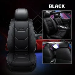5 Seat Full Set Luxury Universal 5D PU Leather Front Car Seat Cover, Waterproof, Breathable Seat Protector Mat