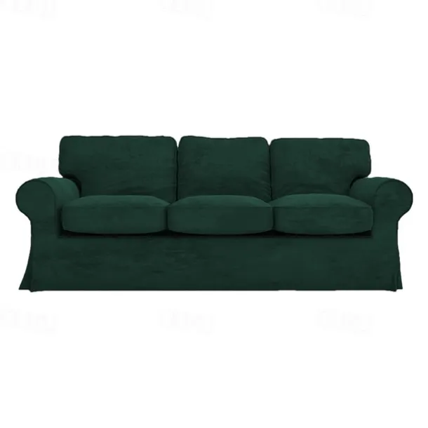 3 Seat Sofa Cover, 100 Cotton Couch Cover with 3 Cushion Cover and 3 Backrest Cover, Slipcover Washable Furniture Protector LITB PRIME cover Ektcover
