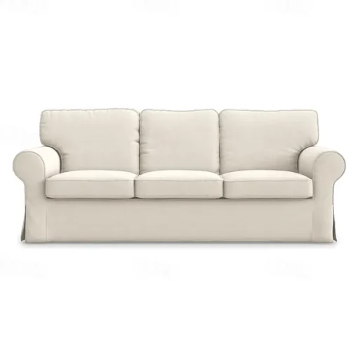3 Seat Sofa Cover, 100 Cotton Couch Cover with 3 Cushion Cover and 3 Backrest Cover, Slipcover Washable Furniture Protector LITB PRIME cover Ektcover