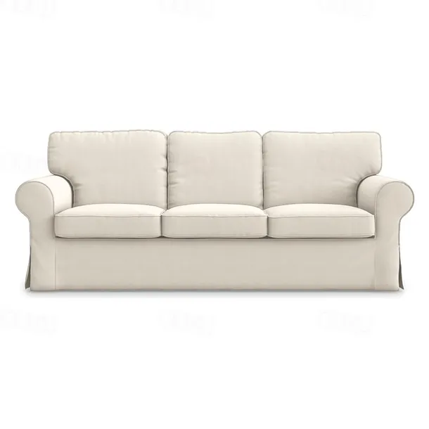 3 Seat Sofa Cover, 100 Cotton Couch Cover with 3 Cushion Cover and 3 Backrest Cover, Slipcover Washable Furniture Protector LITB PRIME cover Ektcover