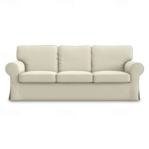 3 Seat Sofa Cover, 100 Cotton Couch Cover with 3 Cushion Cover and 3 Backrest Cover, Slipcover Washable Furniture Protector LITB PRIME cover Ektcover