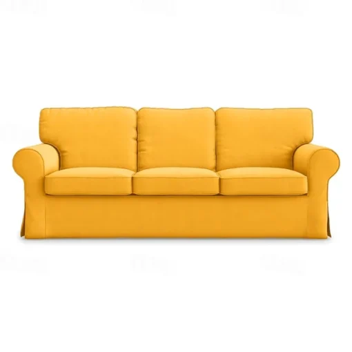 3 Seat Sofa Cover, 100 Cotton Couch Cover with 3 Cushion Cover and 3 Backrest Cover, Slipcover Washable Furniture Protector LITB PRIME cover Ektcover