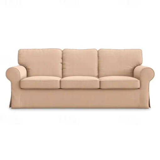 3 Seat Sofa Cover, 100 Cotton Couch Cover with 3 Cushion Cover and 3 Backrest Cover, Slipcover Washable Furniture Protector LITB PRIME cover Ektcover